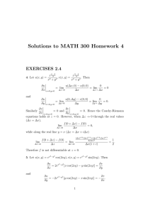 Solutions to MATH 300 Homework 4 EXERCISES 2.4