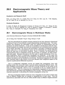 26.0 Electromagnetic  Wave  Theory  and Applications 26.1