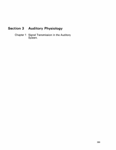 Section  3 Auditory Physiology Chapter  1