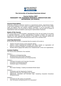 The University of Auckland Business School Course Outline 2007