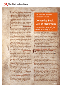 Domesday Book: Day of Judgement The National Archives Education Service