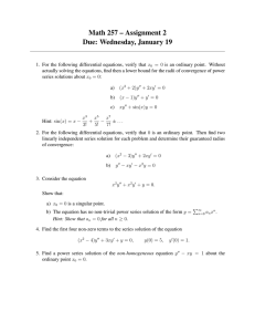 Math 257 – Assignment 2 Due: Wednesday, January 19