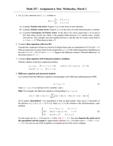 Math 257 – Assignment 6. Due: Wednesday, March 2
