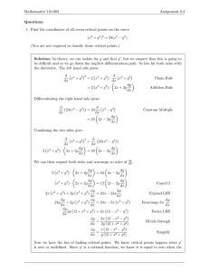 Mathematics 110-002 Assignment 2.4 Questions: