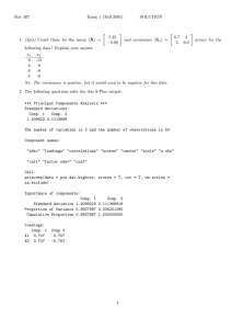 Stat 407 Exam 1 (Fall 2001) SOLUTION 5.25