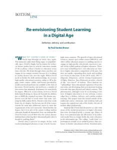 “W Re-envisioning Student Learning in a Digital Age BOTTOM