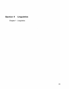 Linguistics Section  4 Chapter  1  Linguistics 335