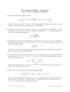 UBC Mathematics 402(201)—Assignment 11 1. Consider the free-right-endpoint problem