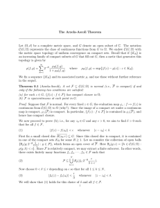 The Arzela-Ascoli Theorem