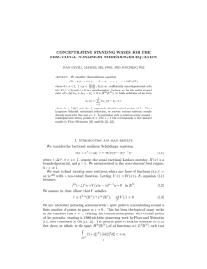 CONCENTRATING STANDING WAVES FOR THE FRACTIONAL NONLINEAR SCHR ¨ ODINGER EQUATION