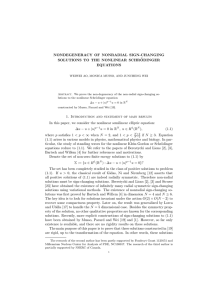NONDEGENERACY OF NONRADIAL SIGN-CHANGING SOLUTIONS TO THE NONLINEAR SCHR ¨ ODINGER EQUATIONS