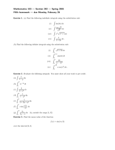 Mathematics 103 — Section 202 — Spring 2001