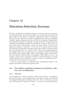 Mutation-Selection Systems Chapter 12