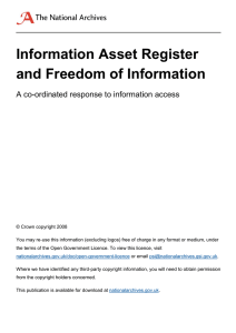Information Asset Register and Freedom of Information
