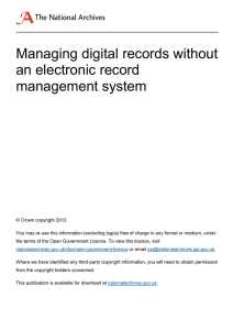 Managing digital records without an electronic record