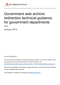 Government web archive: redirection technical guidance for government departments