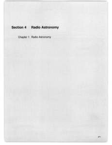 Section  4 Radio Astronomy Chapter