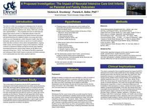 A Proposed Investigation: The Impact of Neonatal Intensive Care Unit... on Parental and Family Outcomes