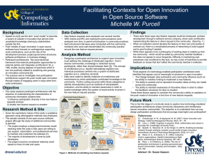 Facilitating Contexts for Open Innovation in Open Source Software Michelle W. Purcell Background