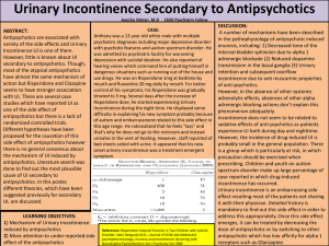 Urinary Incontinence Secondary to Antipsychotics