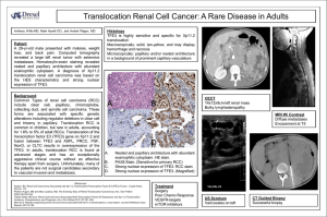 Translocation Renal Cell Cancer: A Rare Disease in Adults
