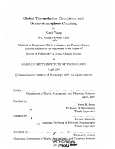 Global  Thermohaline  Circulation  and Ocean-Atmosphere  Coupling