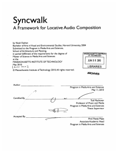 Syncwalk A Framework  for Locative Audio  Composition