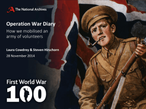 Operation War Diary How we mobilised an army of volunteers