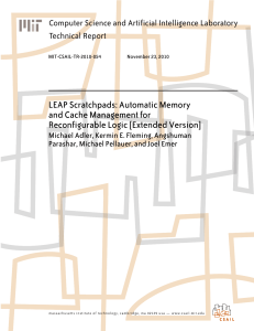 LEAP Scratchpads: Automatic Memory and Cache Management for Reconfigurable Logic [Extended Version]