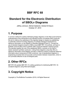 BBF RFC 68 Standard for the Electronic Distribution of SBOLv Diagrams 1. Purpose