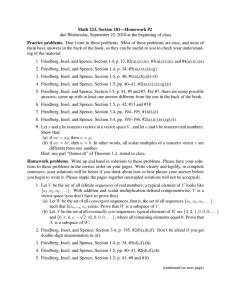 Math 223, Section 101—Homework #2