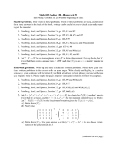 Math 223, Section 101—Homework #5