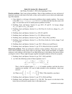 Math 223, Section 101—Homework #7