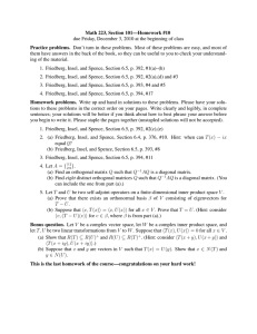 Math 223, Section 101—Homework #10