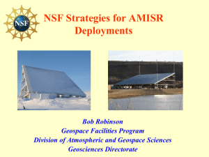 NSF Strategies for AMISR Deployments