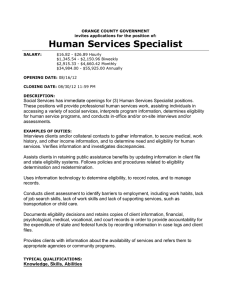 Human Services Specialist