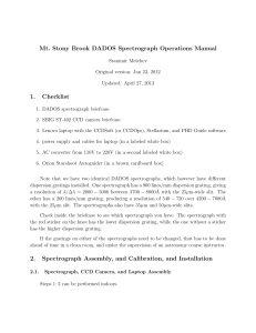 Mt. Stony Brook DADOS Spectrograph Operations Manual 1. Checklist