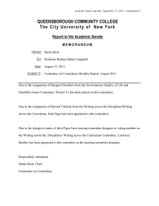 QUEENSBOROUGH COMMUNITY COLLEGE The City University of  New York