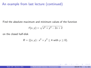 An example from last lecture (continued)