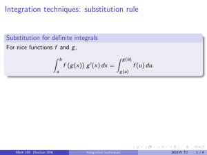 Remarks: Do not forget to change limits after substitution!