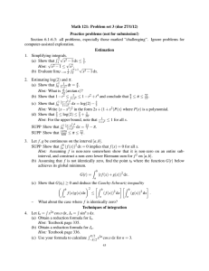 Math 121: Problem set 3 (due 27/1/12)