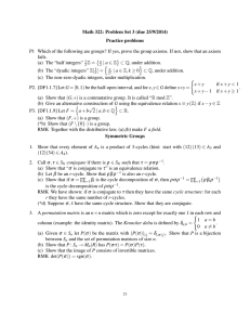 Math 322: Problem Set 3 (due 25/9/2014) Practice problems