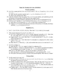 Math 322: Problem Set 6 (due 23/10/2014) Practice problems