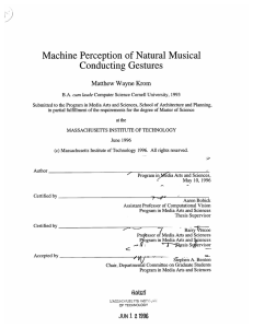 Machine  Perception  of Natural Musical Conducting  Gestures