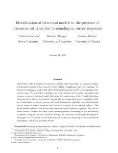 Identification of structural models in the presence of