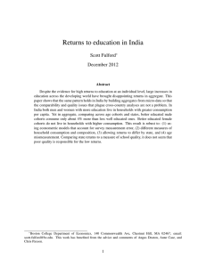 Returns to education in India Scott Fulford December 2012