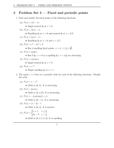 3 Problem Set 3 — Fixed and periodic points