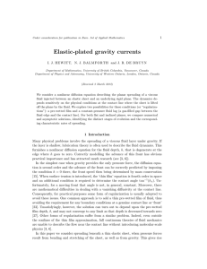 Elastic-plated gravity currents 1