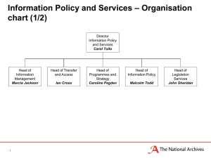 – Organisation Information Policy and Services chart (1/2)