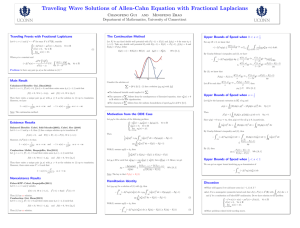 Traveling Wave Solutions of Allen-Cahn Equation with Fractional Laplacians Changfeng Gui and